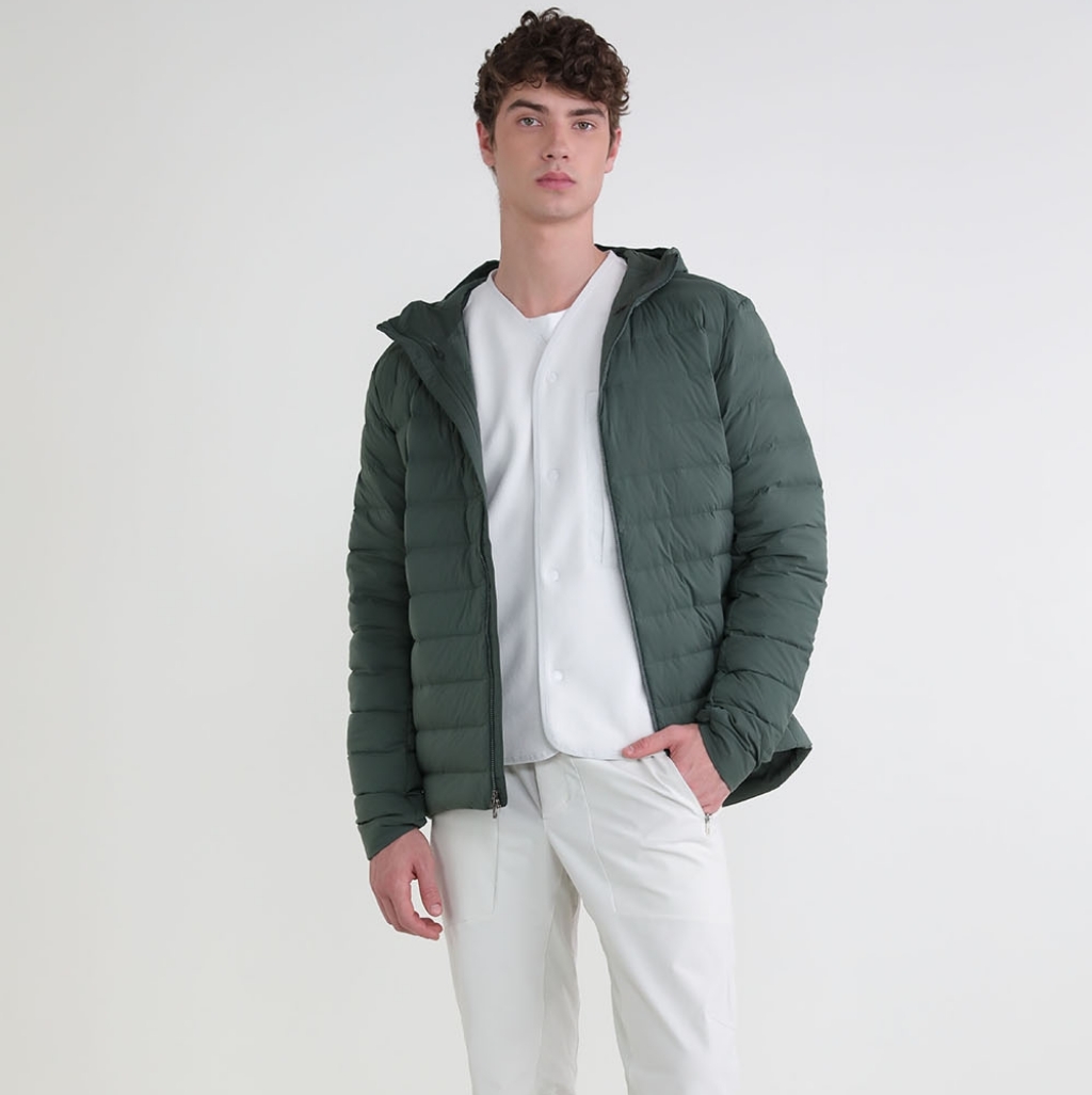 Lululemon Navigation Down Hoodie - Green- Euc